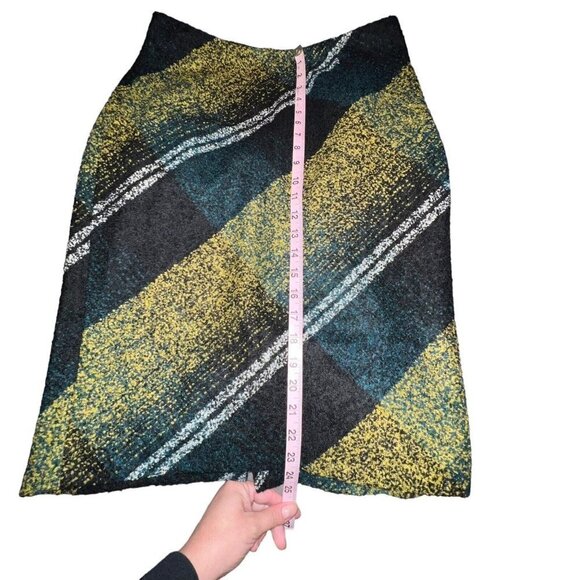 Nordstrom Classiques Entier Wool Blend Tweed Boucle Pencil Skirt Women 6 Stripes - Picture 6 of 10